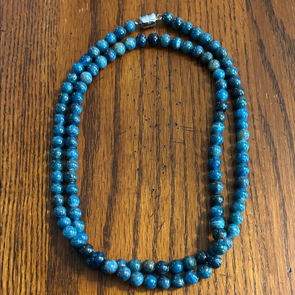 Deep Blue Gemstone Beaded Necklace
